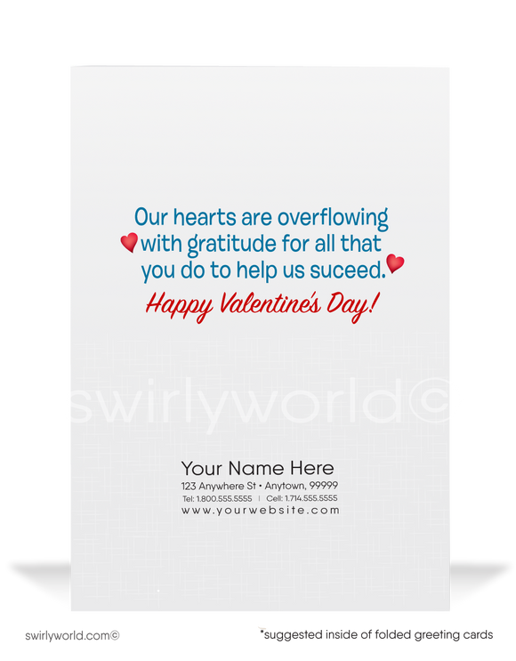 Professional Corporate Business Happy Valentine's Day Cards