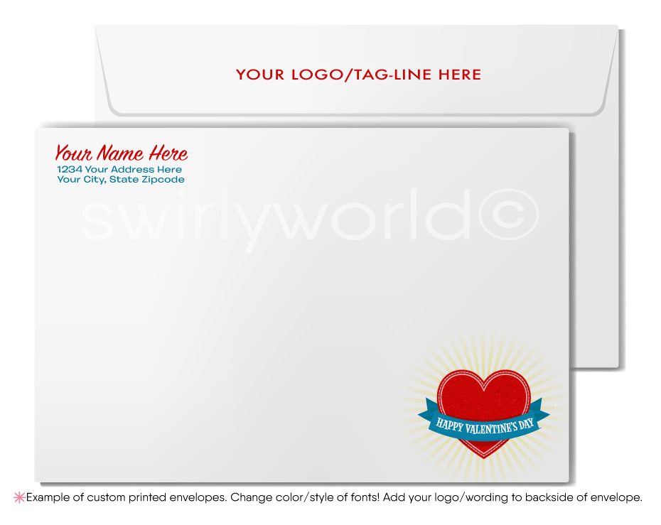 Professional Corporate Business Happy Valentine's Day Cards