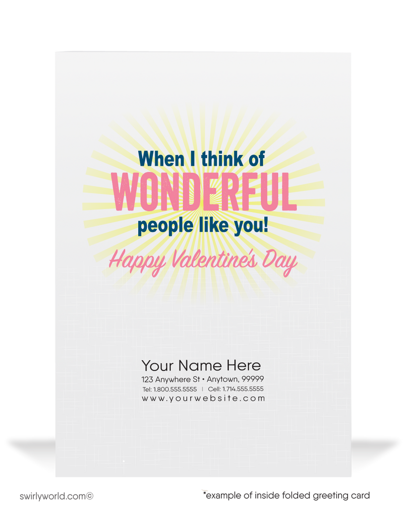 Funny Cartoon Businessman Valentine's Day Cards For Customers