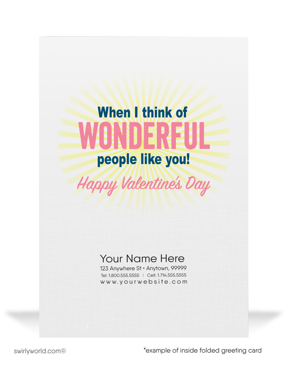 Funny Cartoon Businessman Valentine's Day Cards For Customers