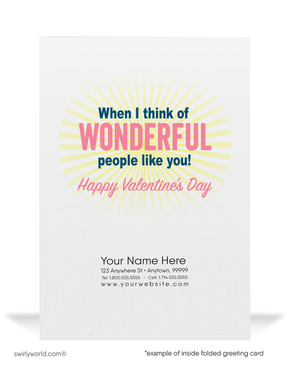 Funny Cartoon Businessman Valentine's Day Cards For Customers