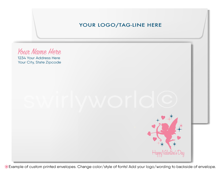 Funny Cartoon Businessman Valentine's Day Cards For Customers