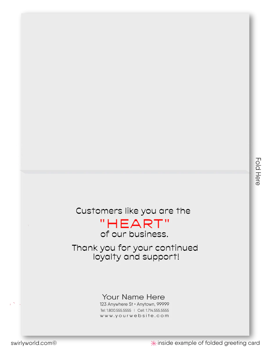 Client Corporate Retro Modern Valentine's Day Cards for Business