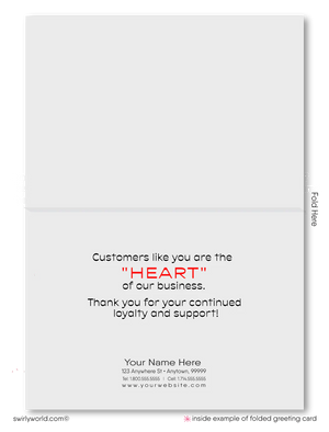 Digital Client Corporate Retro Modern Happy Valentine's Day Cards for Business