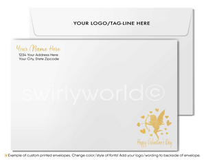 Black and Gold Professional Business Valentine's Day Cards