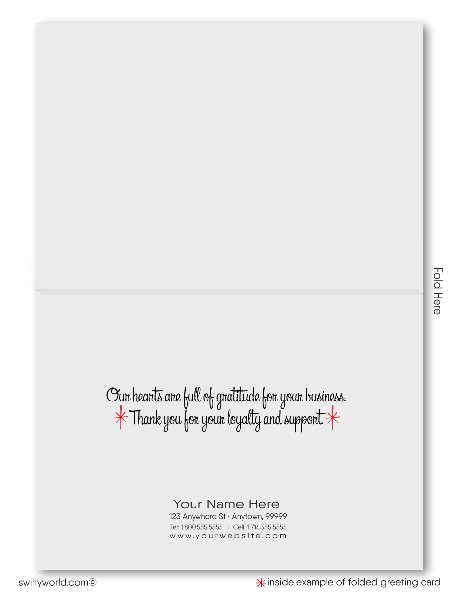 Retro Mid-Century Modern Valentine's Day Cards for Business