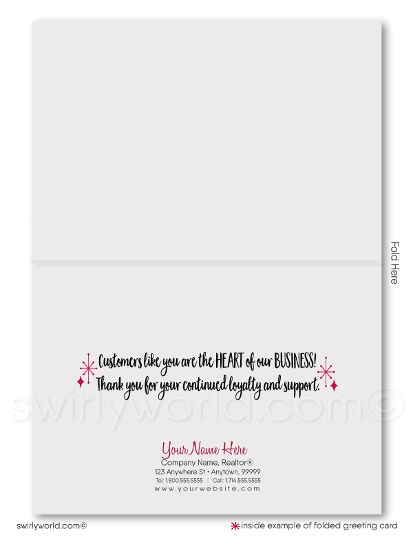 Professional Retro Modern Happy Valentine's Day Greeting Cards for Business