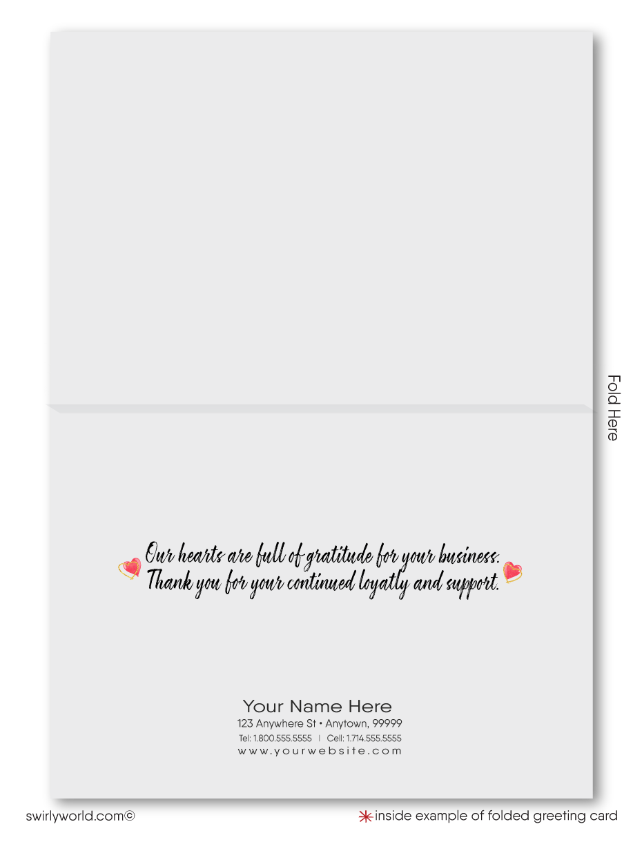 Professional Business Valentine's Day Cards for Customers