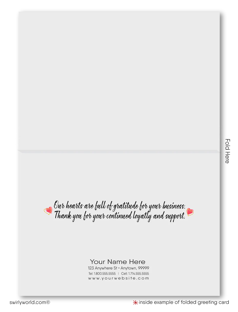 Professional Business Valentine's Day Cards for Customers