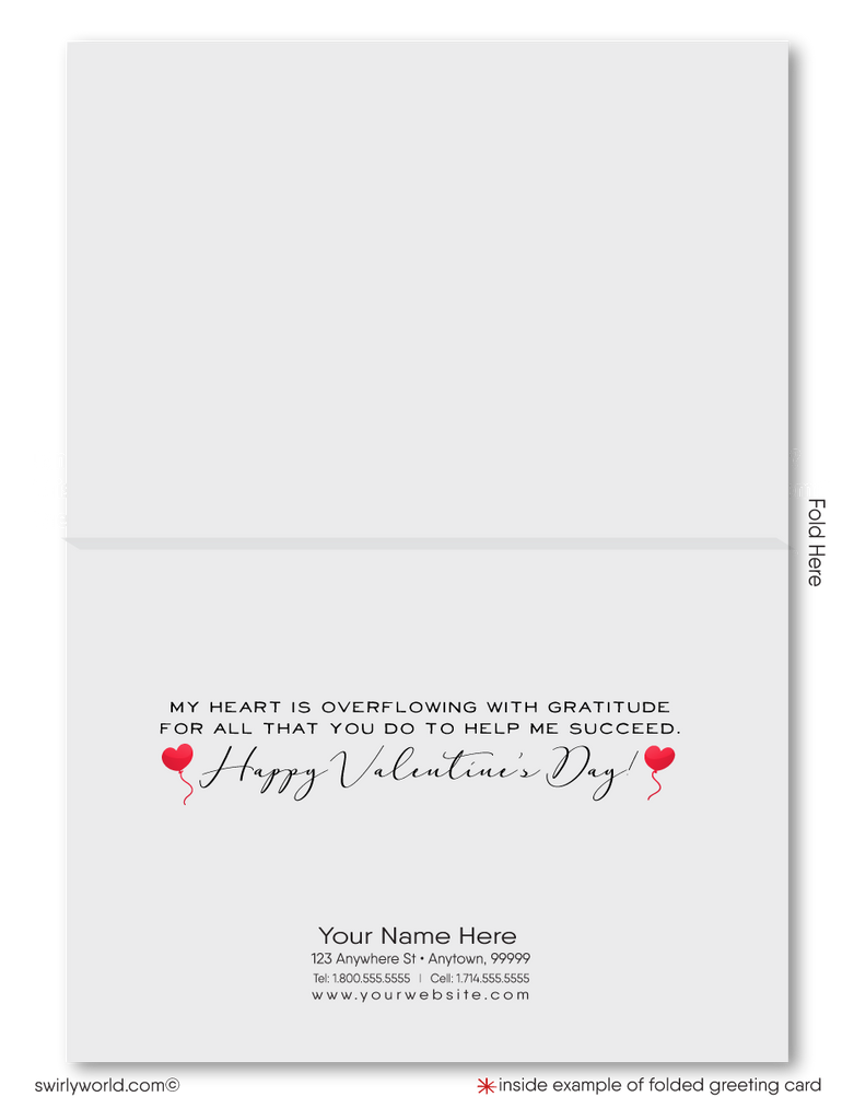 Cute Balloon Hearts House Client Happy Valentine's Day Cards for Realtors®