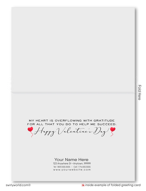 Digital Cute Balloon Hearts House Client Happy Valentine's Day Cards for Realtors®