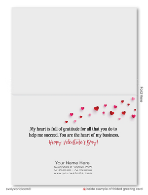 Digital Downloadable Happy Valentine's Day Hearts Over City Greeting Cards for Realtors®