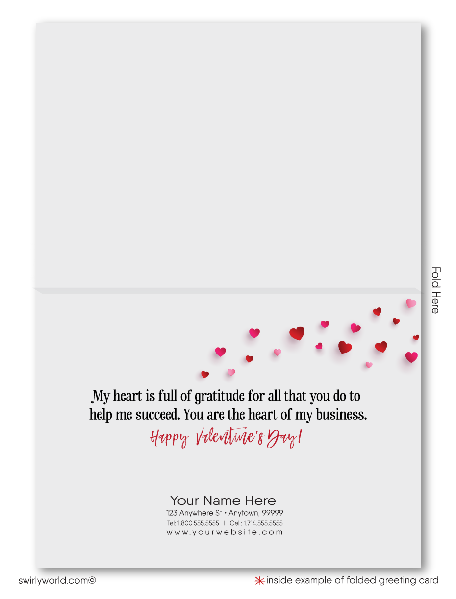 Digital retro pink heart with lights happy Valentine's Day cards for business professionals to send clients.