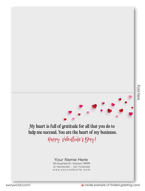 Digital Downloadable "Heart Of Our Business" Vibrant Happy Valentine's Day Cards