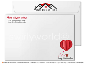 Digital Cute Balloon Hearts House Client Happy Valentine's Day Cards for Realtors®