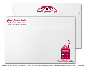 Digital Downloadable Client Pink Heart House Client Happy Valentine's Day Cards for Realtors®