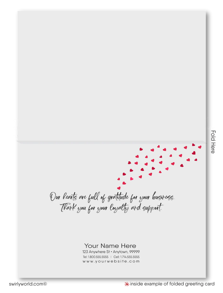 Digital Downloadable Whimsical Dandelion Hearts Wishing  Business Valentine's Day Cards