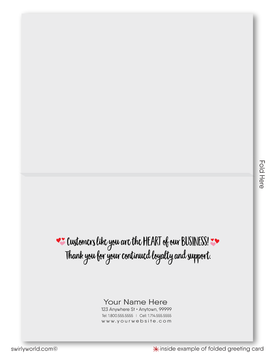 Business Corporate Professional Valentine's Day Cards for Clients