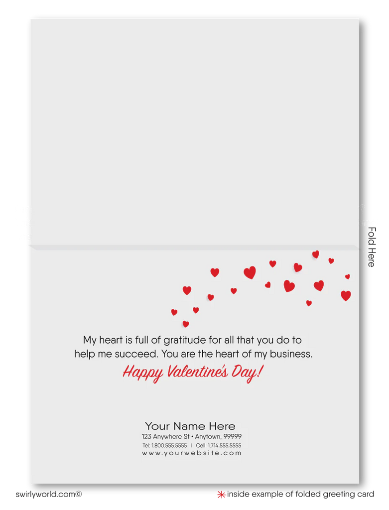 Digital Client Retro House with Hearts Happy Valentine's Day Cards for Realtors®