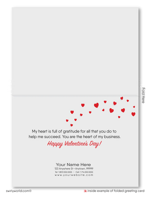 Digital Client Retro House with Hearts Happy Valentine's Day Cards for Realtors®