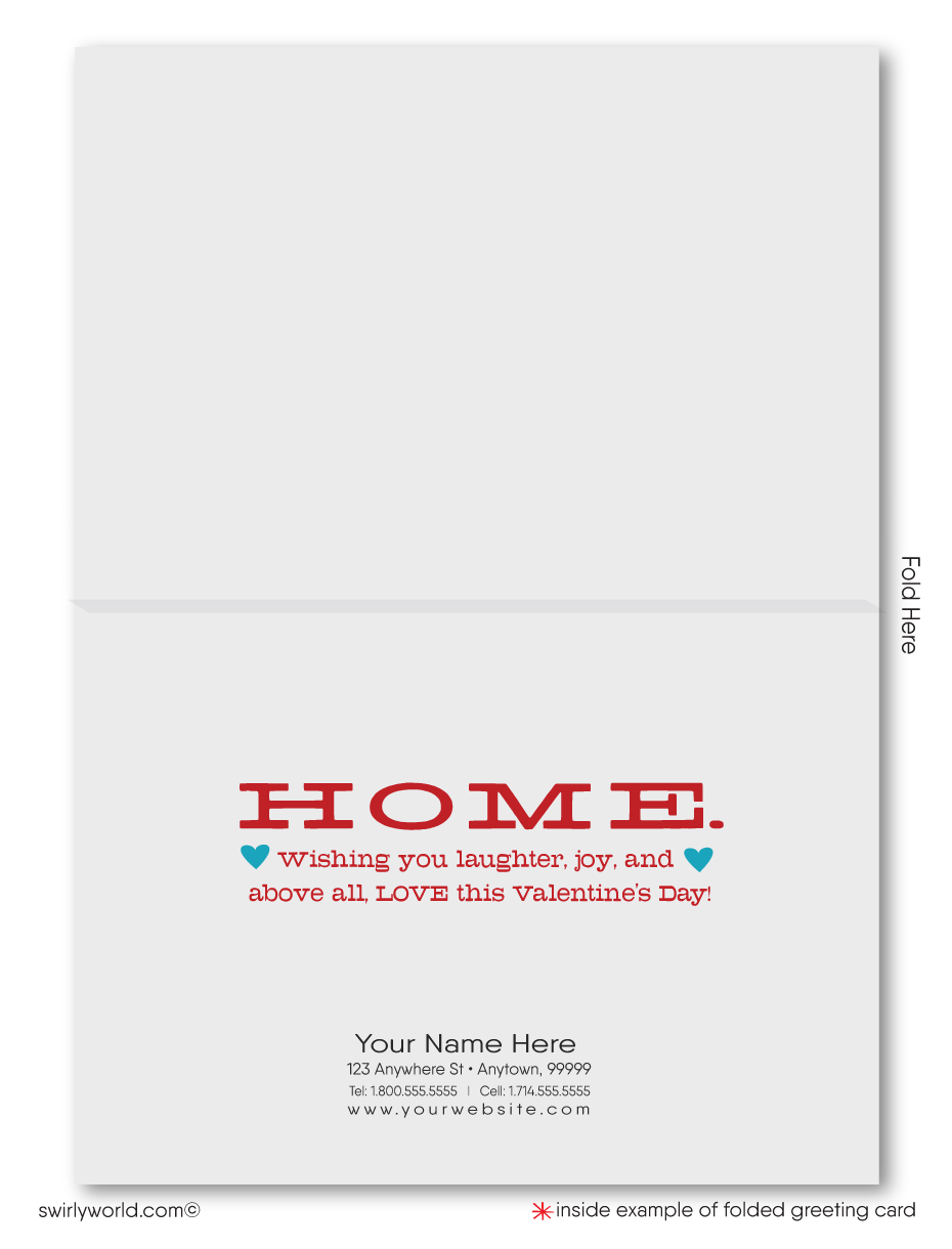 Cute Client House Happy Valentine's Day Cards for Realtors®