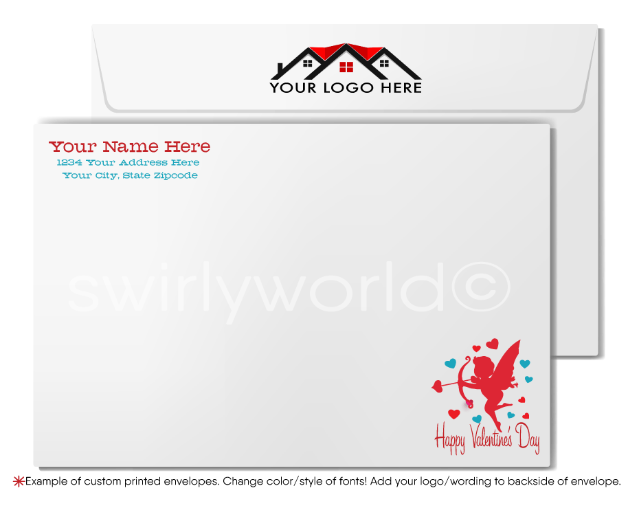 Cute Client House Happy Valentine's Day Cards for Realtors®