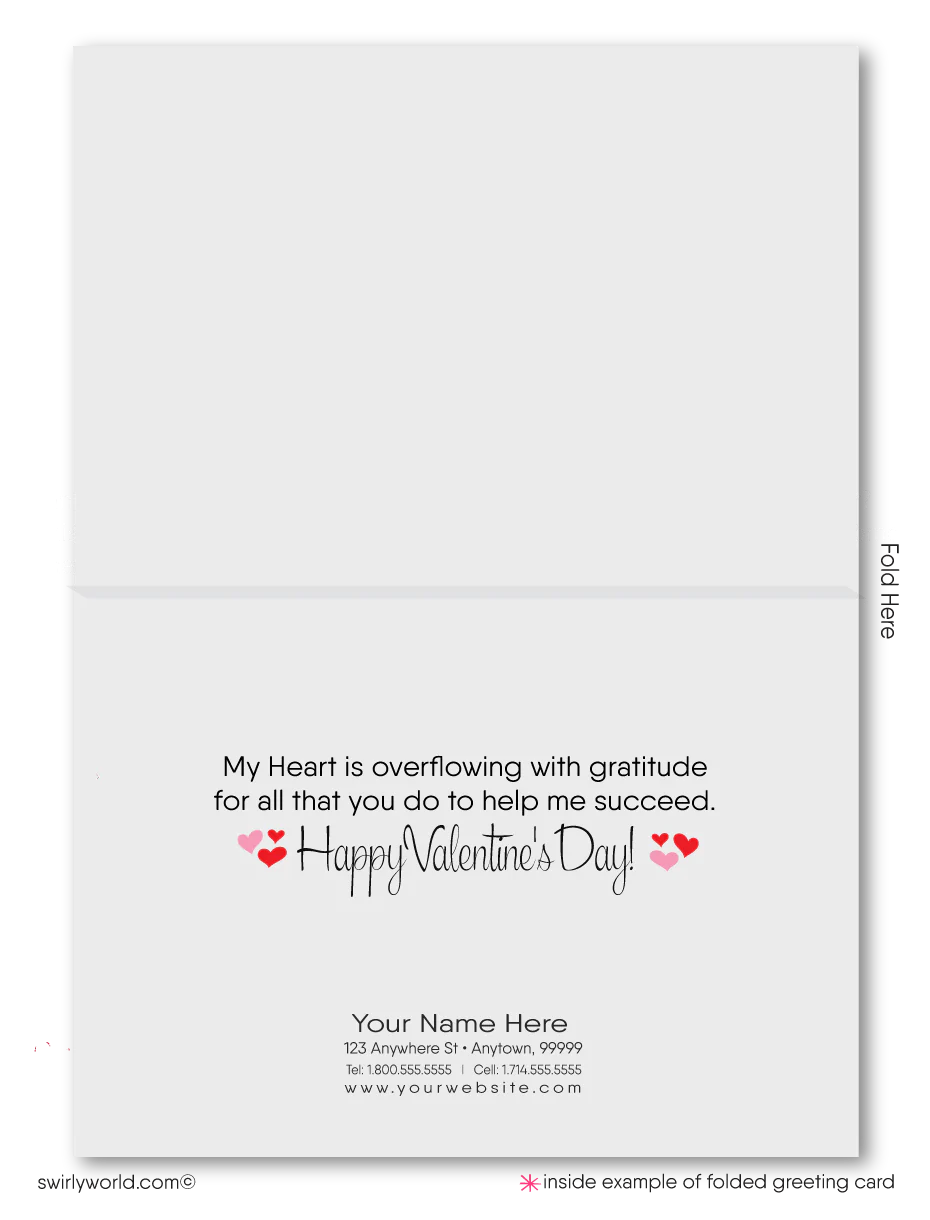 Retro Mid-Century Modern Valentine's Day Cards for Business