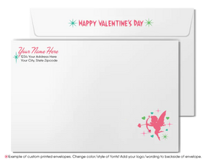 Digital Retro Mid-Century Atomic Modern Valentine's Day Cards for Business