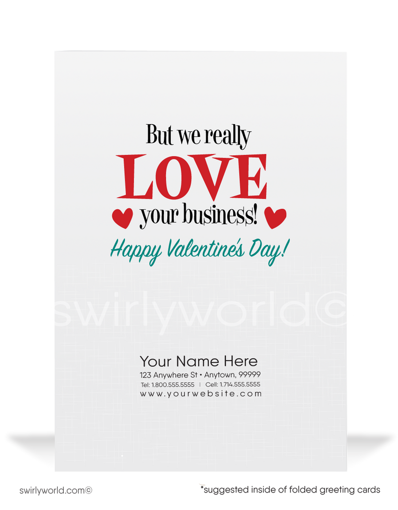 "In Love With Your Business" Funny Happy Valentine's Day Cards