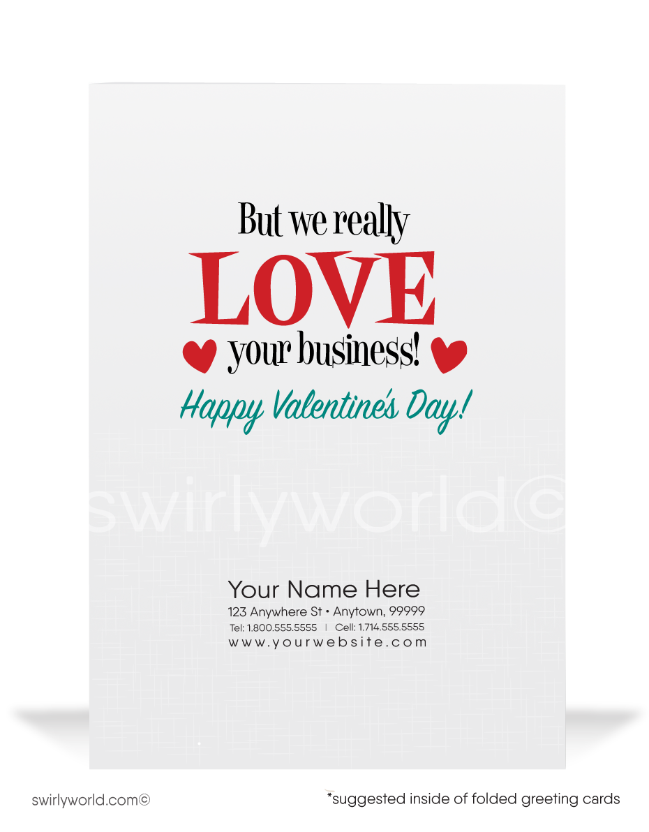 "In Love With Your Business" Funny Happy Valentine's Day Cards