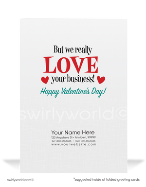 "In Love With Your Business" Funny Happy Valentine's Day Cards