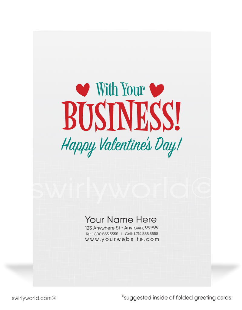 "In Love With Your Business" Funny Corporate Valentine's Day Cards