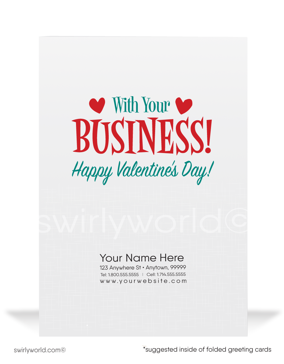 "In Love With Your Business" Funny Corporate Valentine's Day Cards