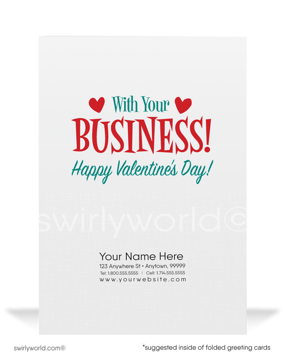 "In Love With Your Business" Funny Corporate Valentine's Day Cards