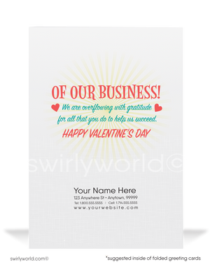 "Heart Of Our Business" Happy Valentine Cards for Clients