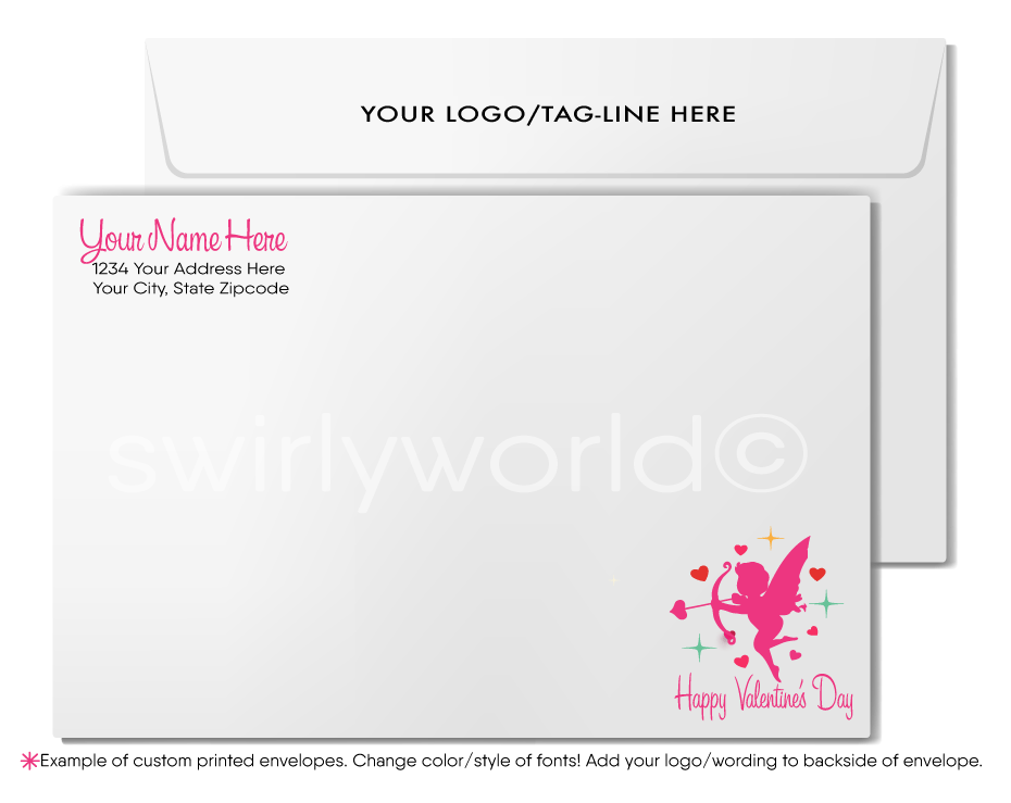 Digital Professional Business Conversation Hearts Valentine's Day Cards for Clients