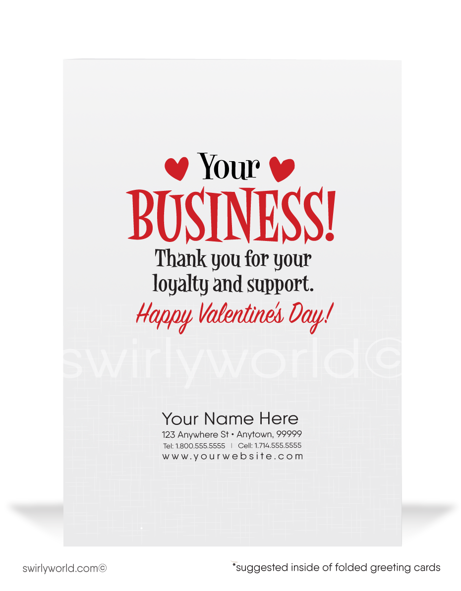 Professional Business Happy Valentine's Day Greeting Cards