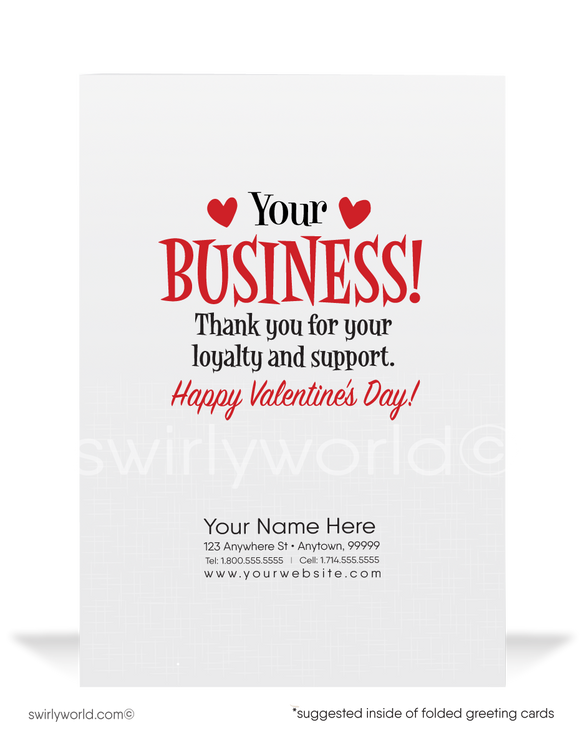 Professional Business Happy Valentine's Day Greeting Cards