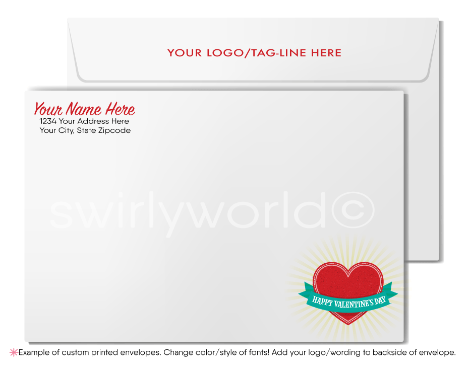 Professional Business Happy Valentine's Day Greeting Cards