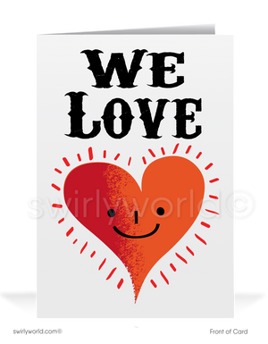 Professional Business Happy Valentine's Day Greeting Cards