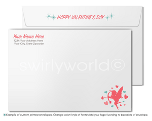 Vintage Rustic Business Professional Happy Valentine's Day Greeting Cards for Clients