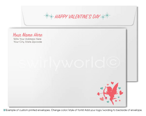 Digital Downloadable Vintage Rustic Business Happy Valentine's Day Cards for Clients