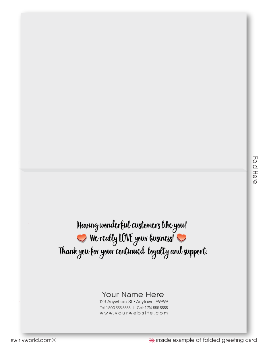 Professional Business Valentine's Day Cards for Customers