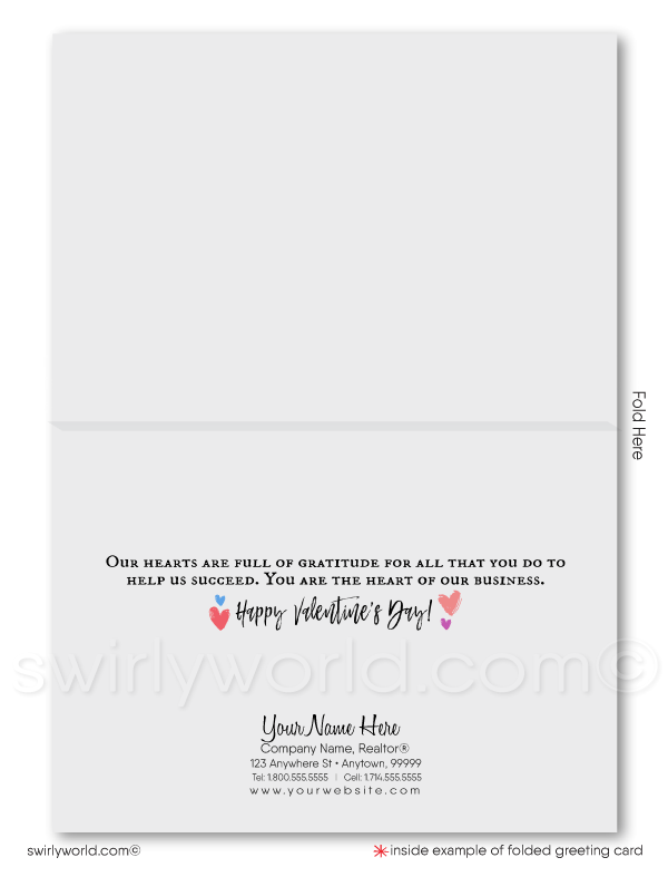Watercolor Professional Business Valentine's Day Cards