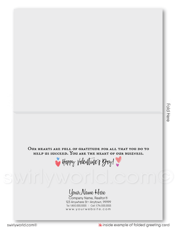 Watercolor Professional Business Valentine's Day Cards