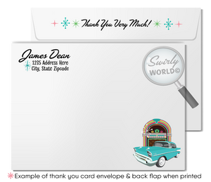 1950s Retro Nifty Fifties Jukebox Classic Car Show Birthday Vintage Car Show Digital Invite