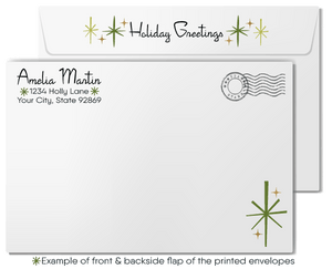 1960s Mid Century Modern Vintage Retro Trees MCM Christmas Holiday Cards