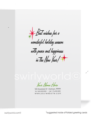 1930s Retro Vintage Art Deco Mid-Century Style Christmas Holiday Cards