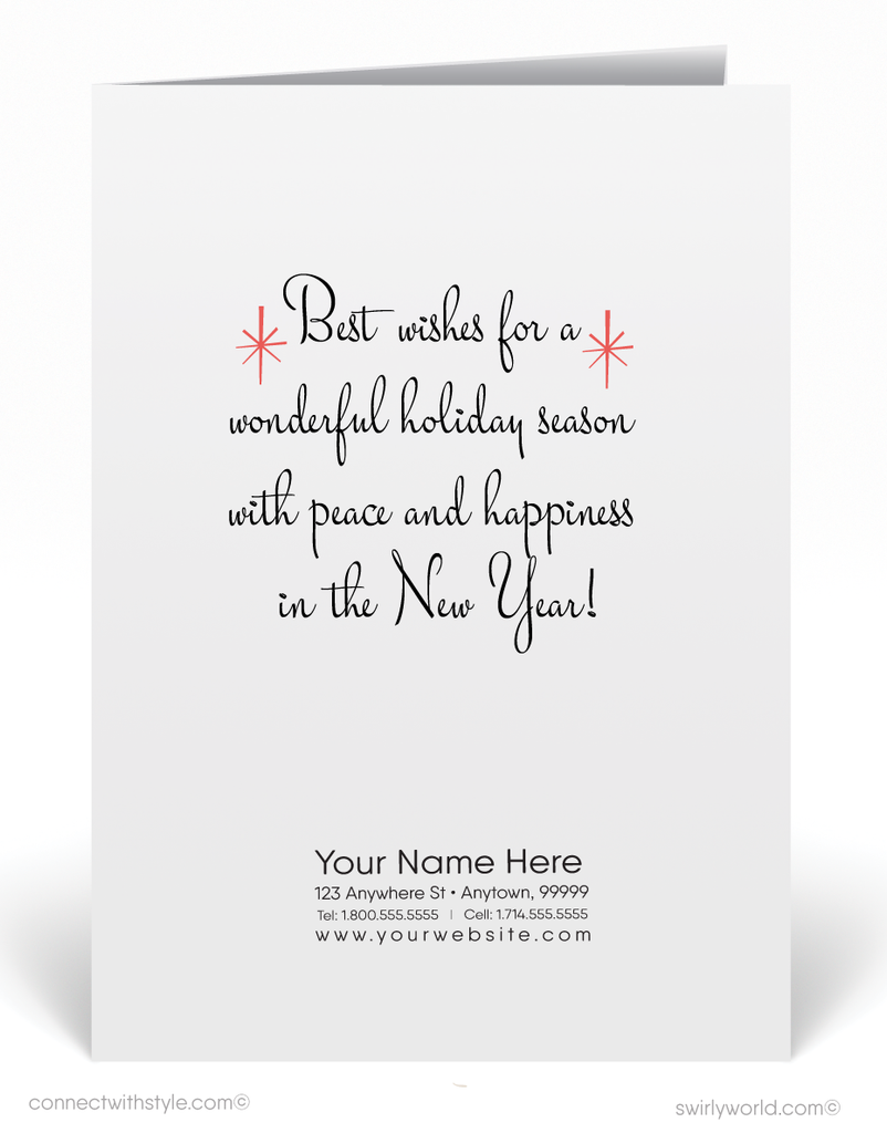 Retro 1960s Mod Vintage Christmas Cards
