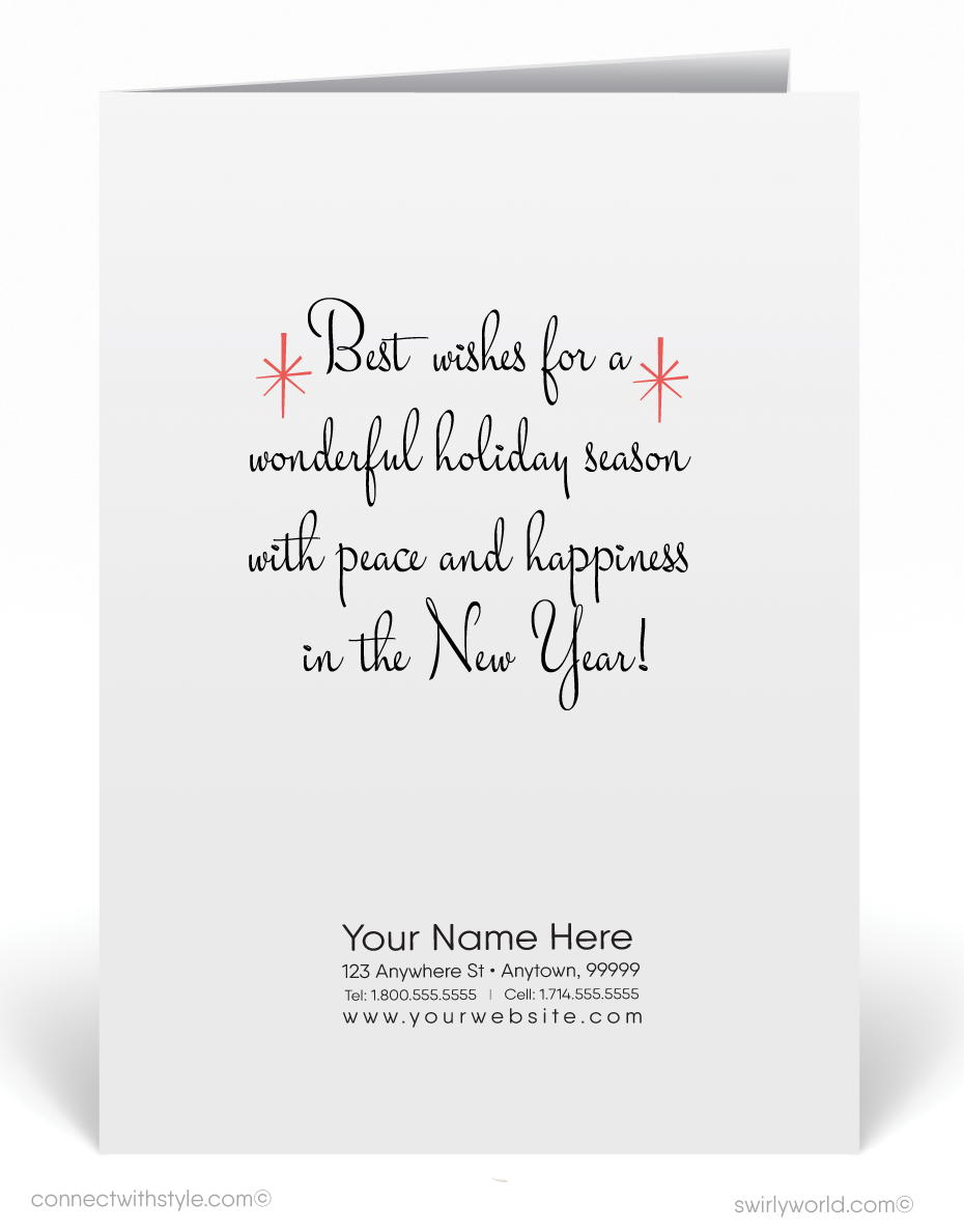 Retro 1960s Mod Vintage Christmas Cards